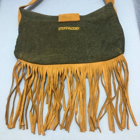 Steve Madden Denim & Leather Purse - Picture 3 of 11